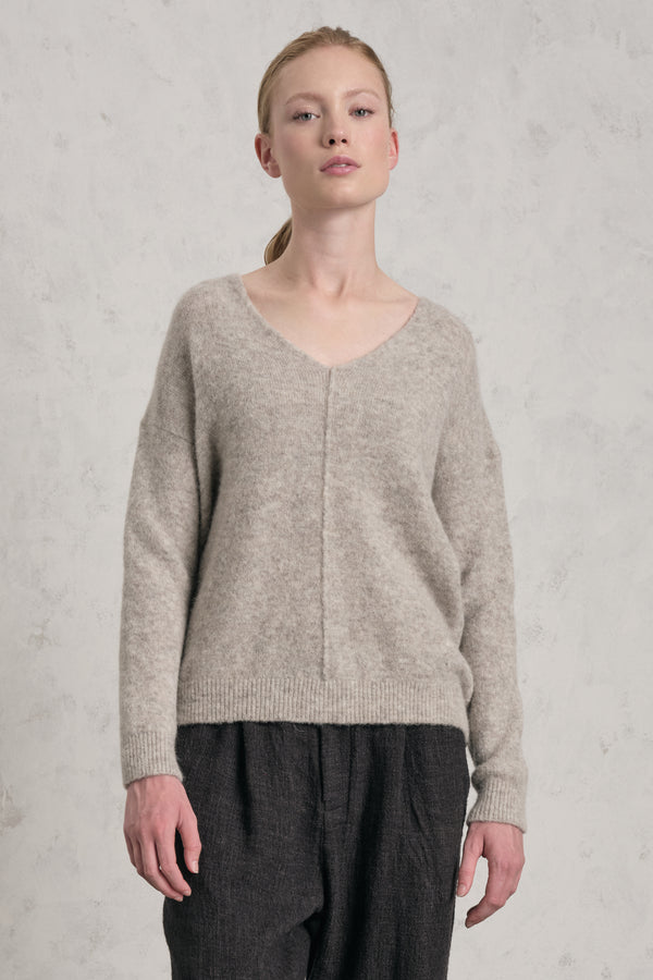Weit geschnittener Strickpullover aus einer Alpaka-Wollmischung | 1019.CFDTRE12471.11