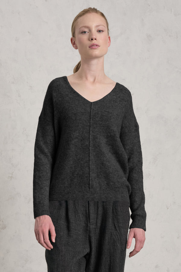 Weit geschnittener Strickpullover aus einer Alpaka-Wollmischung | 1019.CFDTRE12471.13