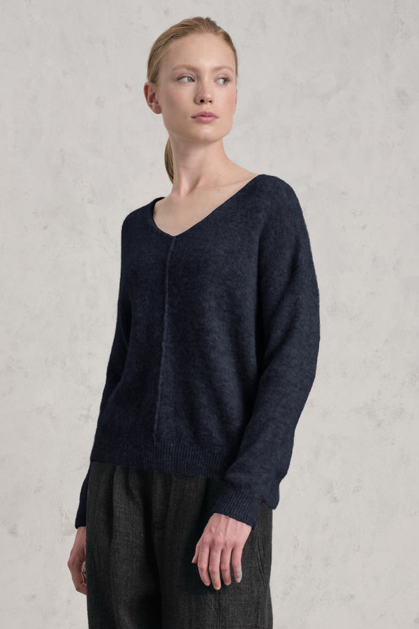 Weit geschnittener Strickpullover aus einer Alpaka-Wollmischung | 1019.CFDTRE12471.15