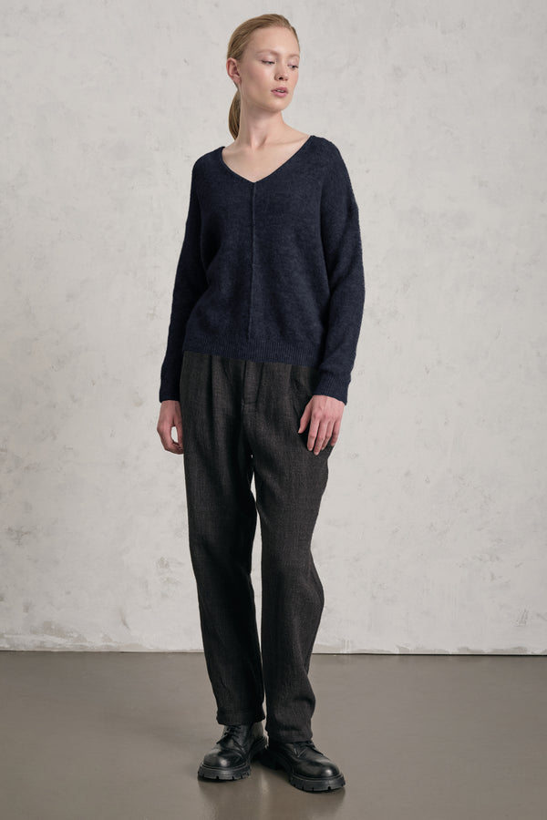 Weit geschnittener Strickpullover aus einer Alpaka-Wollmischung | 1019.CFDTRE12471.15