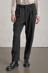 Pantalon coupe confort en laine, lin et coton à taille élastiquée | 1019.CFDTREB112.13