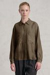 Camicia con tasche frontali in goffrato di seta e lana | 1019.CFDTREE141.04