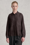 Camicia con tasche frontali in goffrato di seta e lana | 1019.CFDTREE141.06