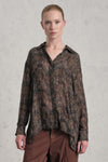 Camicia fondo ampio in georgette di viscosa stampata | 1019.CFDTREF150.18