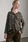 Camicia scollo a v linea over in georgette di viscosa stampata | 1019.CFDTREF151.03