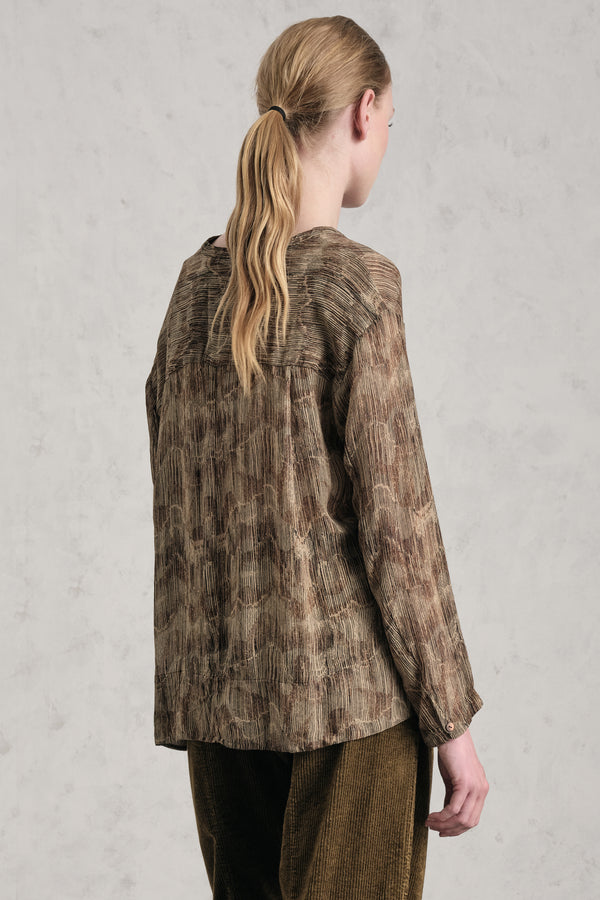 Camicia scollo a v linea over in georgette di viscosa stampata | 1019.CFDTREF151.22