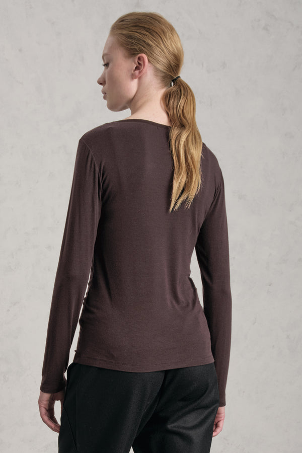T-shirt scollo a v slim fit in jersey di modal stretch | 1019.CFDTREI180.06