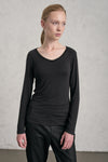 T-shirt scollo a v slim fit in jersey di modal stretch | 1019.CFDTREI180.10
