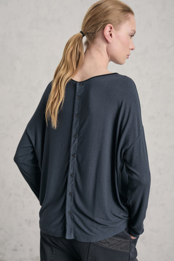 T-shirt vestibilità over in costina di jersey misto modal | 1019.CFDTREJ190.15