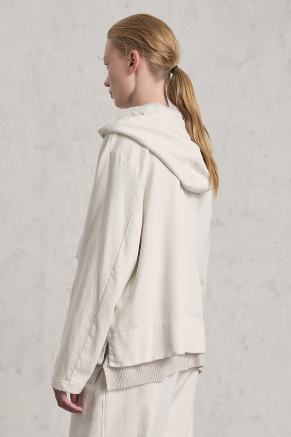 Kapuzenjacke/Sweatjacke im Comfort Fit aus Tencel-Baumwoll-Stretch | 1019.CFDTREN231.02