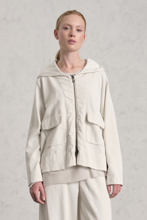 Kapuzenjacke/Sweatjacke im Comfort Fit aus Tencel-Baumwoll-Stretch | 1019.CFDTREN231.02