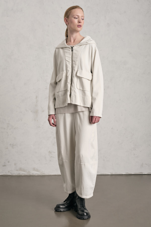 Kapuzenjacke/Sweatjacke im Comfort Fit aus Tencel-Baumwoll-Stretch | 1019.CFDTREN231.02
