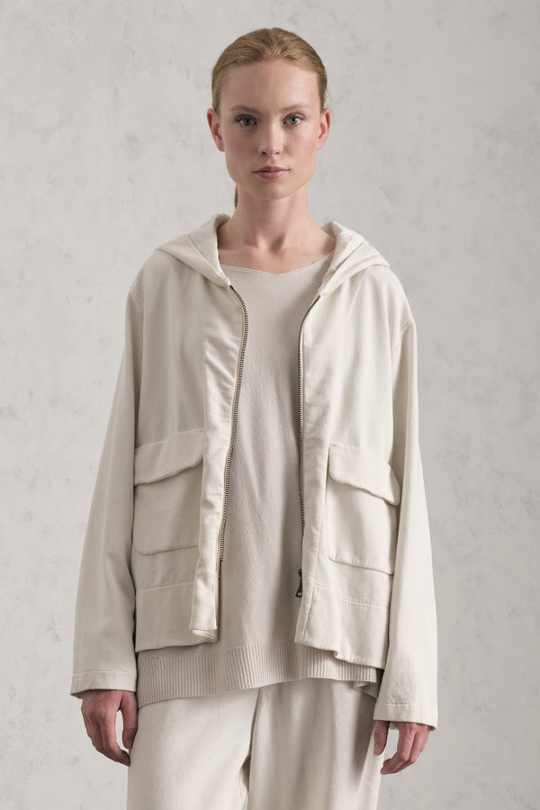 Kapuzenjacke/Sweatjacke im Comfort Fit aus Tencel-Baumwoll-Stretch | 1019.CFDTREN231.02