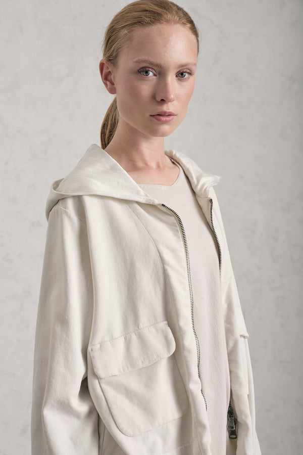 Kapuzenjacke/Sweatjacke im Comfort Fit aus Tencel-Baumwoll-Stretch | 1019.CFDTREN231.02