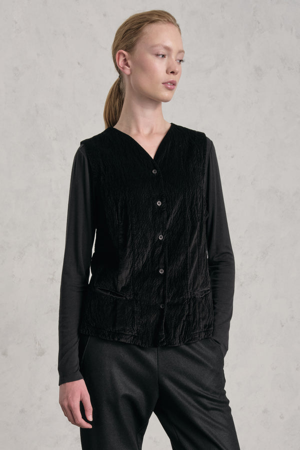 Gilet in velluto goffrato | 1019.CFDTREO241.10