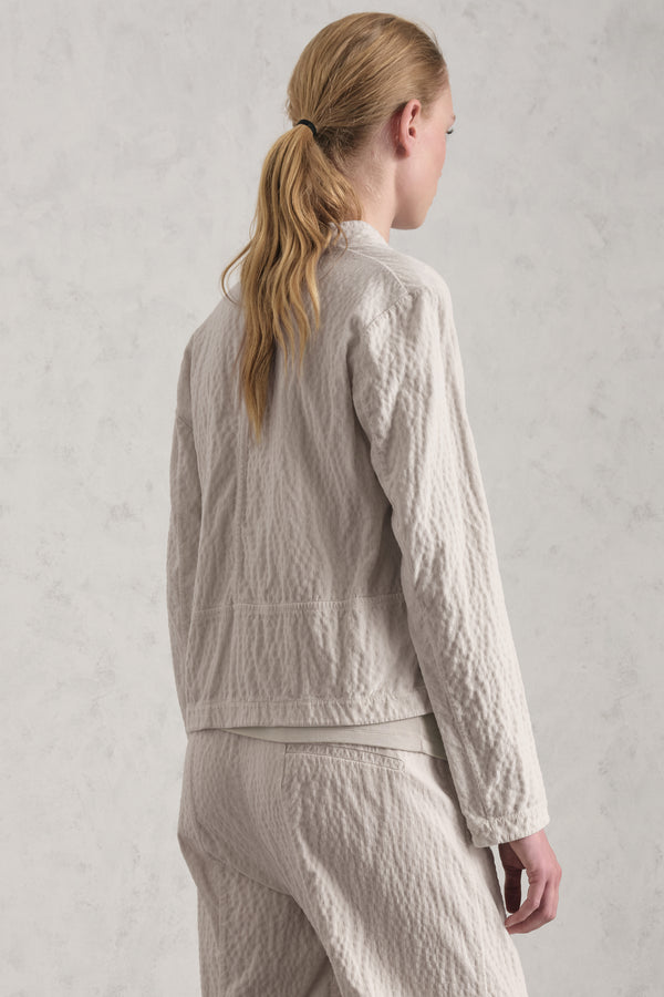 Giacchina in costina di velluto di viscosa e cotone stretch goffrato | 1019.CFDTREP250.01