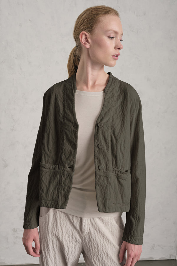 Giacchina in costina di velluto di viscosa e cotone stretch goffrato | 1019.CFDTREP250.04