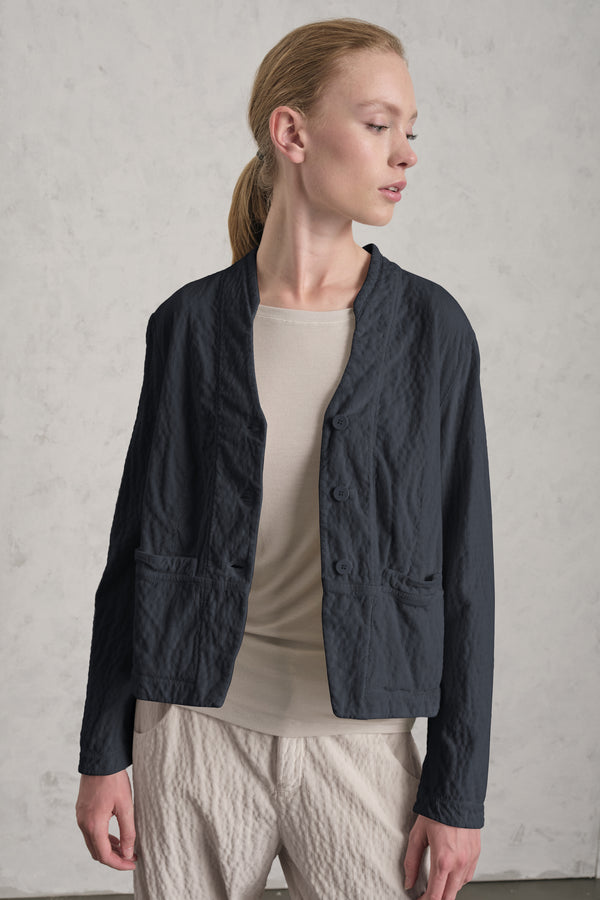 Giacchina in costina di velluto di viscosa e cotone stretch goffrato | 1019.CFDTREP250.05