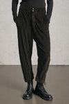 Pantalon coupe confort à jambes arrondies en velours côtelé de viscose et coton stretch gaufré | 1019.CFDTREP253.04