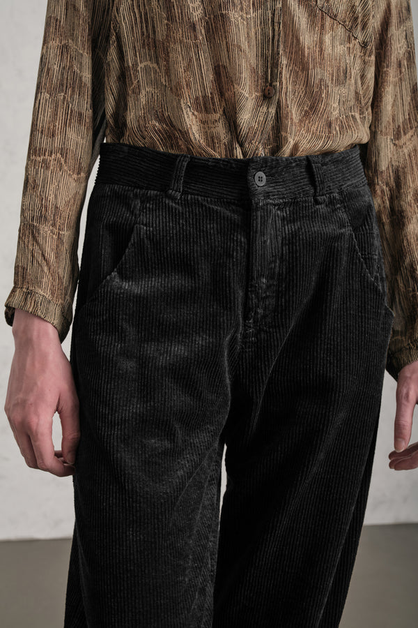 Pantalone comfort fit in velluto a coste di viscosa e cotone stretch | 1019.CFDTREQ265.10
