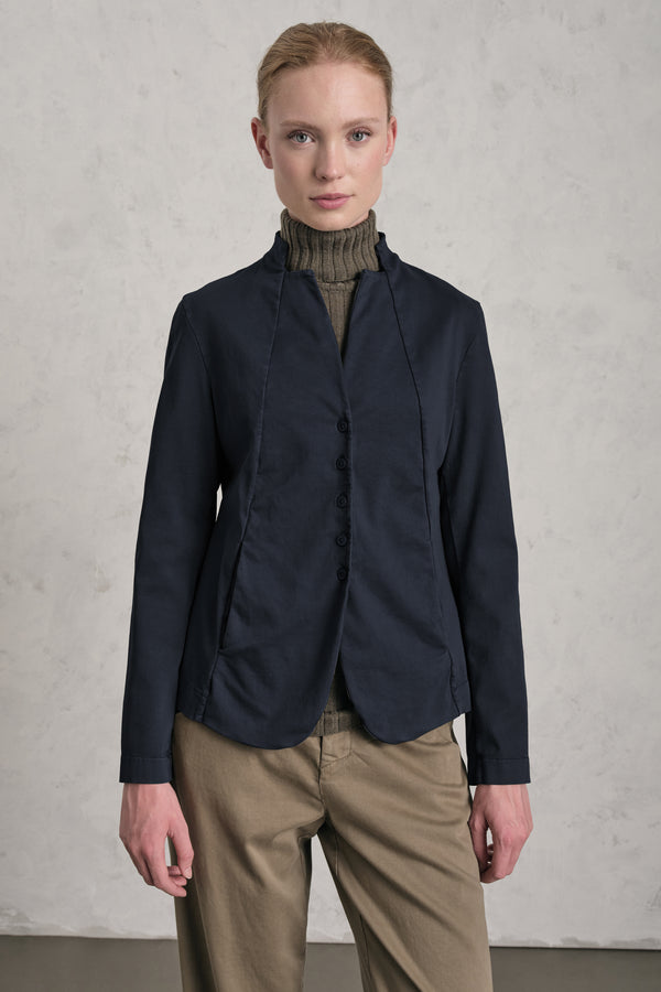 Giacca con collo alla coreana in tencel, modal e cotone stretch | 1019.CFDTRER270.05
