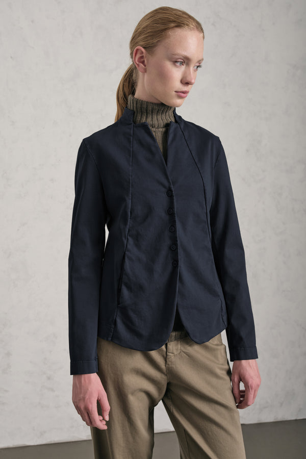 Giacca con collo alla coreana in tencel, modal e cotone stretch | 1019.CFDTRER270.05