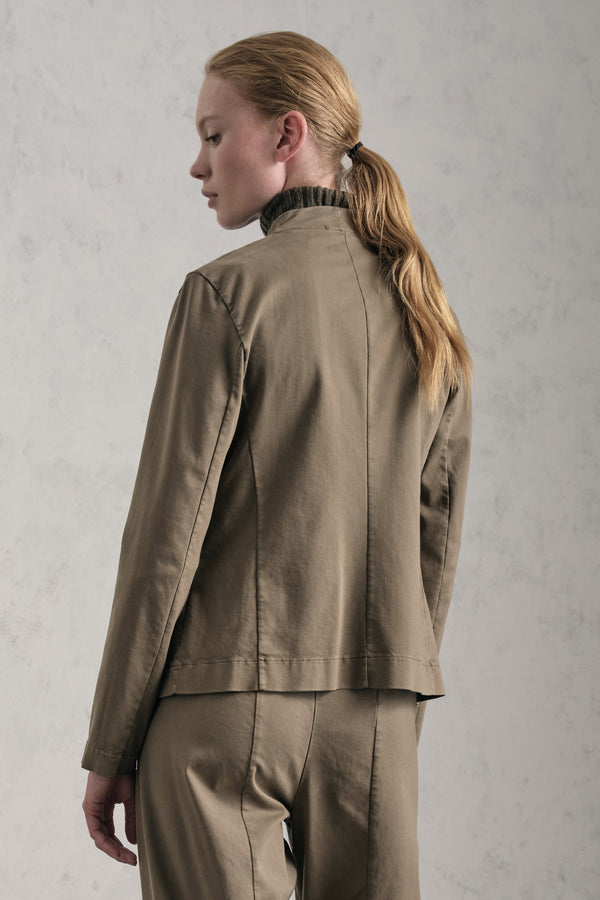 Jacke mit Stehkragen aus elastischer Tencel-Modal-Baumwolle | 1019.CFDTRER270.16