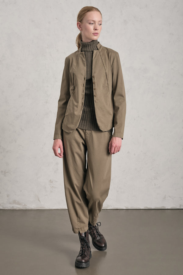 Jacke mit Stehkragen aus elastischer Tencel-Modal-Baumwolle | 1019.CFDTRER270.16