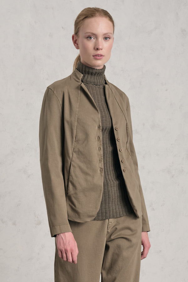 Jacke mit Stehkragen aus elastischer Tencel-Modal-Baumwolle | 1019.CFDTRER270.16