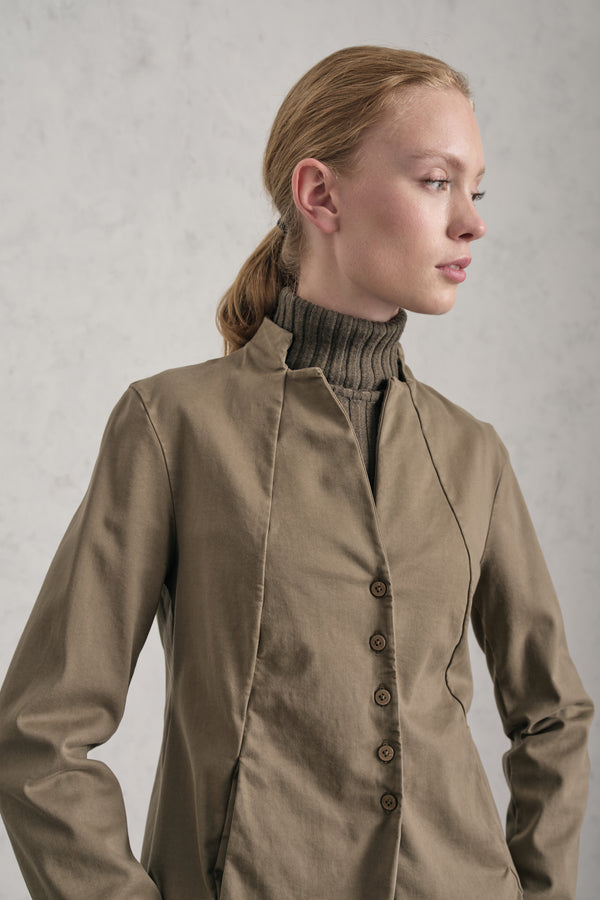 Jacke mit Stehkragen aus elastischer Tencel-Modal-Baumwolle | 1019.CFDTRER270.16