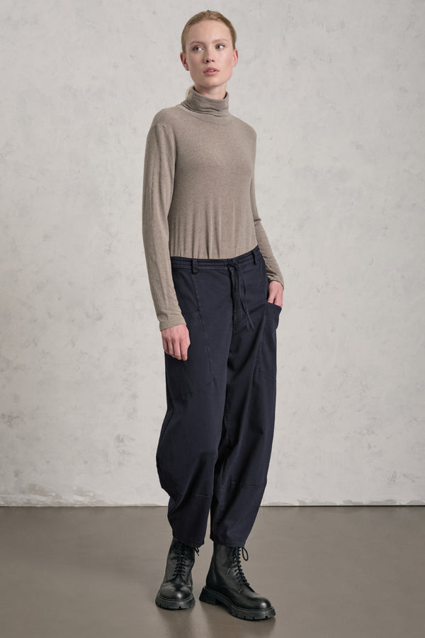 Hose im Comfort Fit mit ballonförmiger Passform aus Tencel-Modal-Baumwolle mit Stretchanteil und elastischem Bund auf der Rückseite | 1019.CFDTRER271.05
