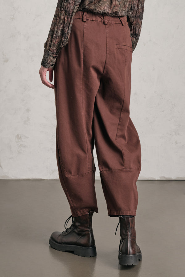 Hose im Comfort Fit mit ballonförmiger Passform aus Tencel-Modal-Baumwolle mit Stretchanteil und elastischem Bund auf der Rückseite | 1019.CFDTRER271.18