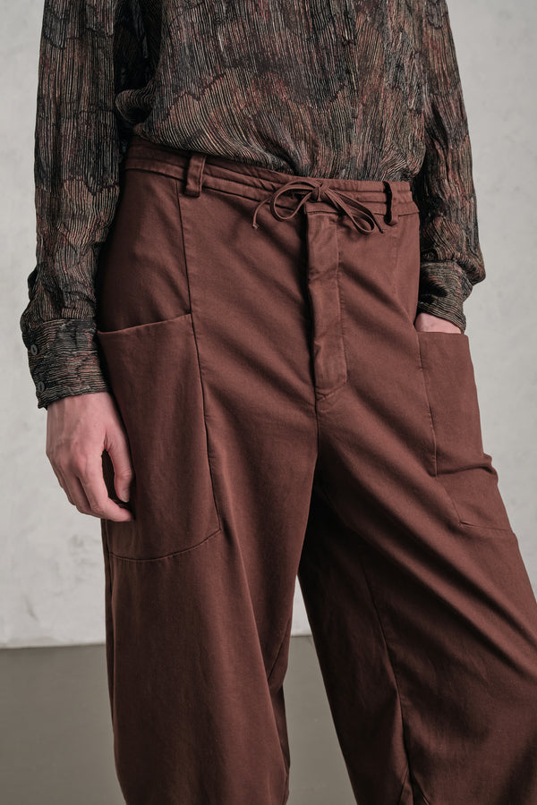 Hose im Comfort Fit mit ballonförmiger Passform aus Tencel-Modal-Baumwolle mit Stretchanteil und elastischem Bund auf der Rückseite | 1019.CFDTRER271.18
