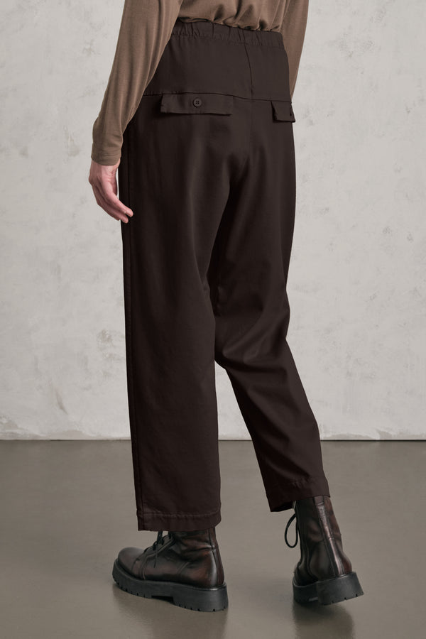 Pantalone comfort fit con tasche davanti in viscosa e cotone stretch. elastico in vita | 1019.CFDTRER273.06
