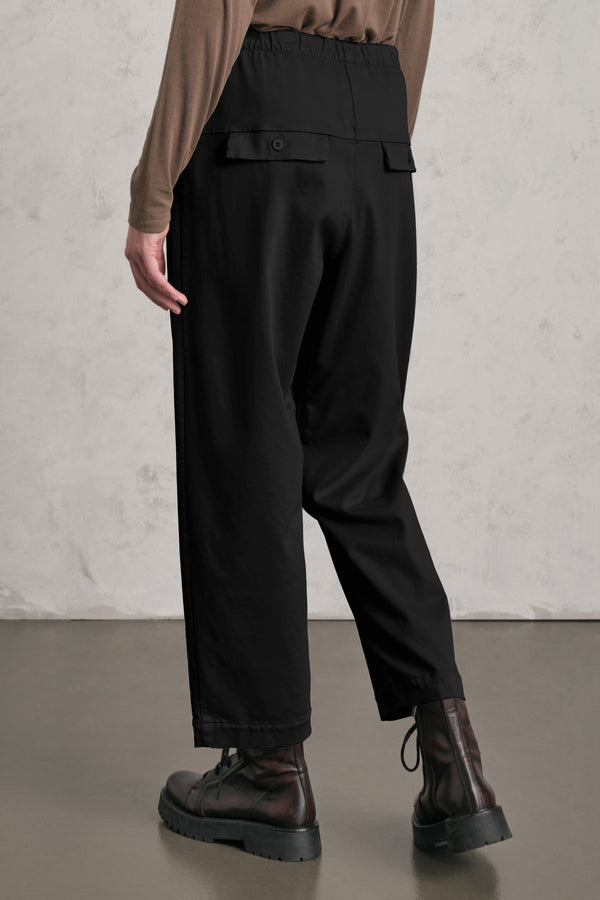 Pantalone comfort fit con tasche davanti in viscosa e cotone stretch. elastico in vita | 1019.CFDTRER273.10