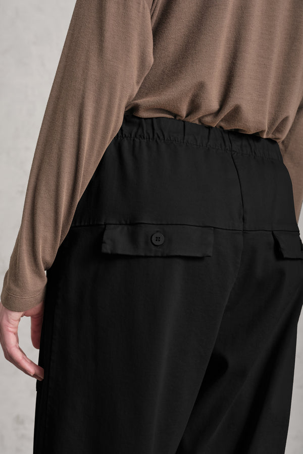 Pantalone comfort fit con tasche davanti in viscosa e cotone stretch. elastico in vita | 1019.CFDTRER273.10
