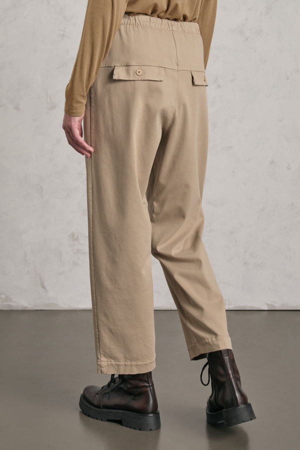 Hose im Comfort Fit mit Vordertaschen aus elastischer Viskose-Baumwolle. Elastischer Bund | 1019.CFDTRER273.22
