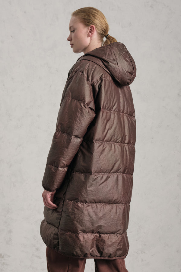 Piumino trapuntato con cappuccio in nylon con tintura a freddo | 1019.CFDTRES284E.118