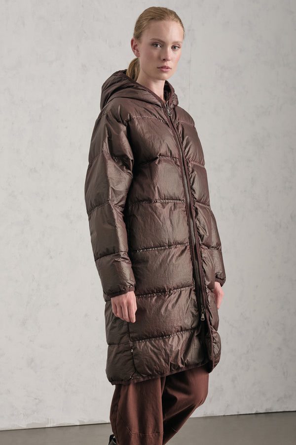 Piumino trapuntato con cappuccio in nylon con tintura a freddo | 1019.CFDTRES284E.118