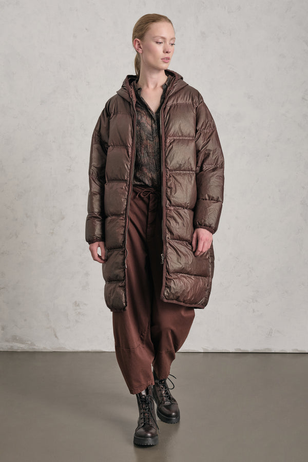 Piumino trapuntato con cappuccio in nylon con tintura a freddo | 1019.CFDTRES284E.118