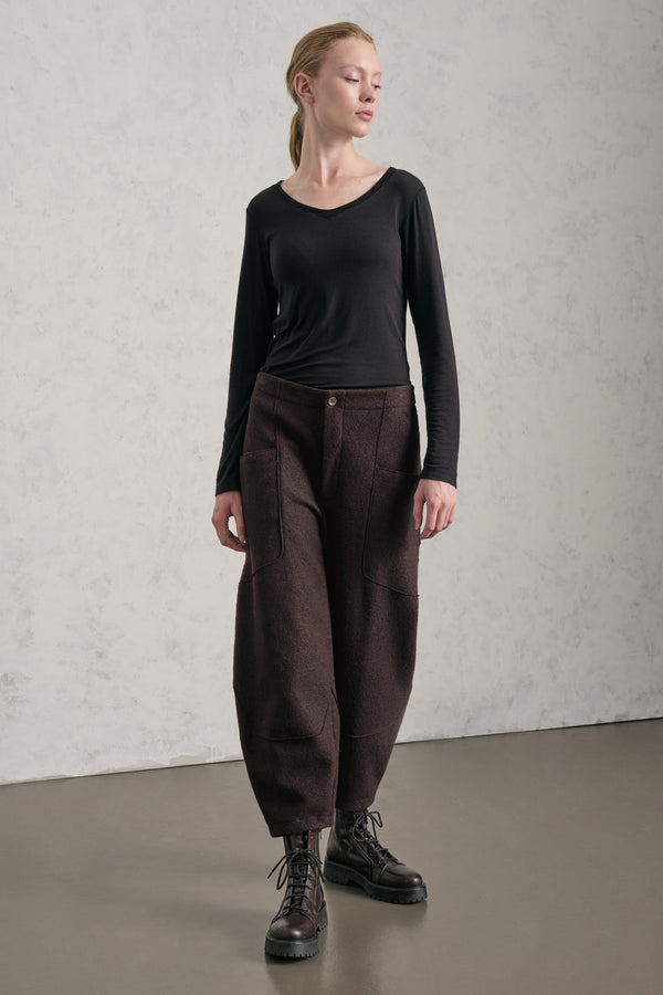 Pantalone ampio in panno di lana | 1019.CFDTREU303.06