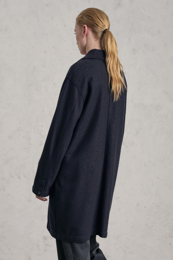 Giacca/cardigan regular fit in panno di lana con inserti in maglia | 1019.CFDTREU305.05