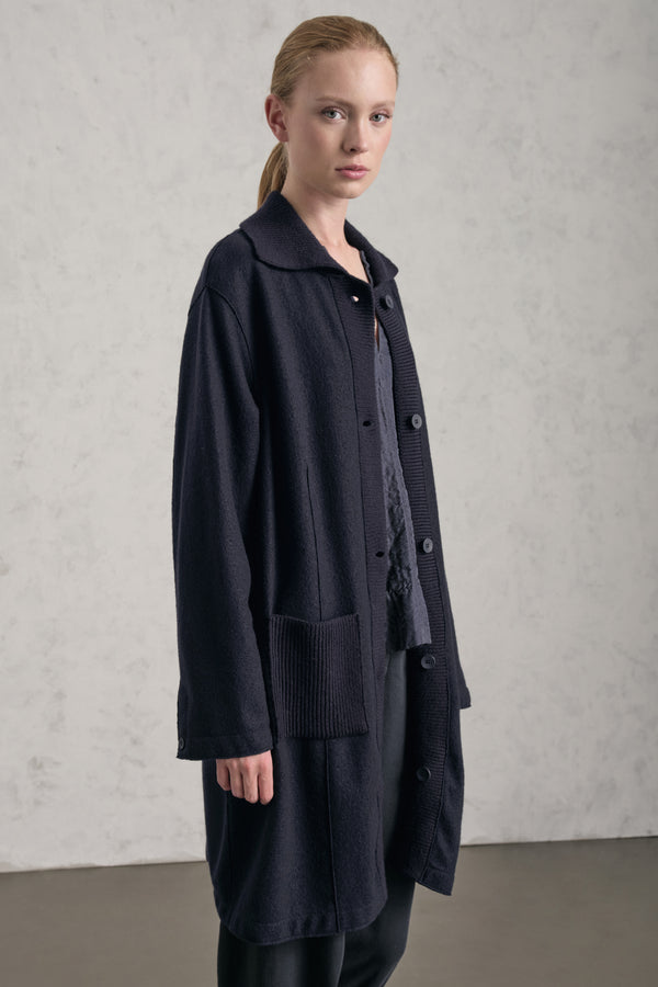 Giacca/cardigan regular fit in panno di lana con inserti in maglia | 1019.CFDTREU305.05