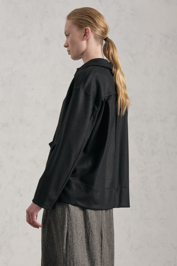 Giacca/camicia in panno di lana leggero mano cashmere | 1019.CFDTREV310.10