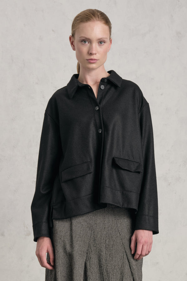 Giacca/camicia in panno di lana leggero mano cashmere | 1019.CFDTREV310.10