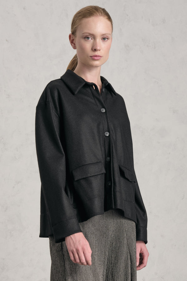 Giacca/camicia in panno di lana leggero mano cashmere | 1019.CFDTREV310.10