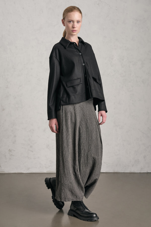 Giacca/camicia in panno di lana leggero mano cashmere | 1019.CFDTREV310.10