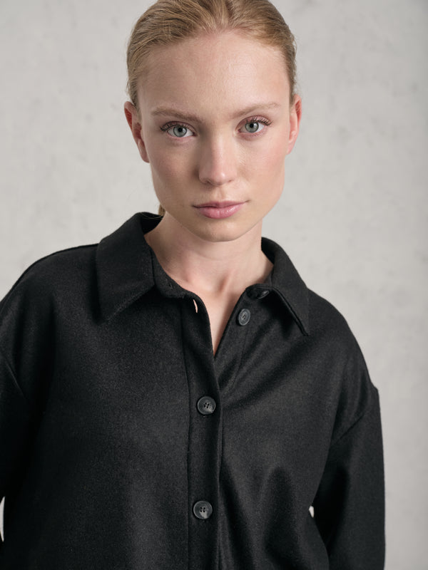Giacca/camicia in panno di lana leggero mano cashmere | 1019.CFDTREV310.10