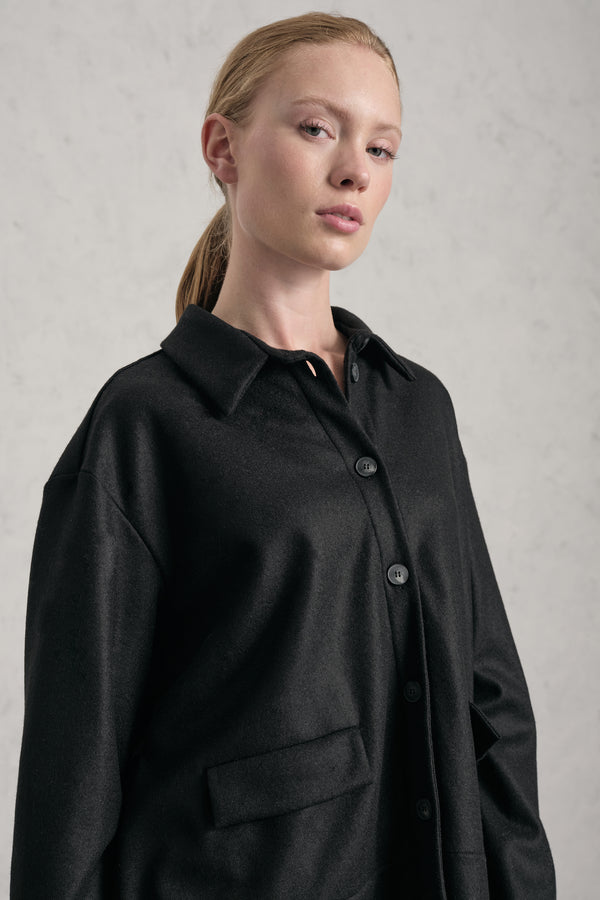 Giacca/camicia in panno di lana leggero mano cashmere | 1019.CFDTREV310.10