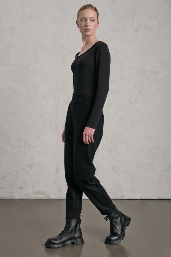 Pantalone regular fit in maglia di lana cotta | 1019.CFDTREV316.10